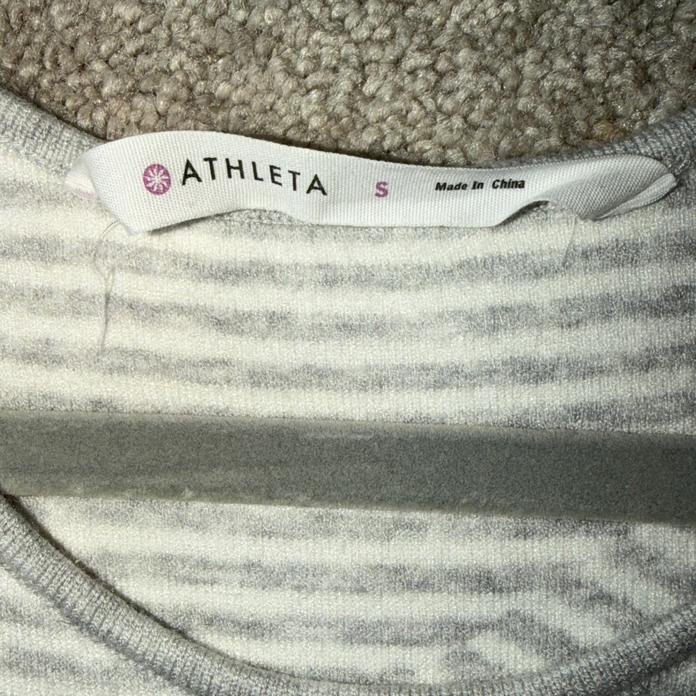 Athleta Cream Textured Knit Sleeveless Mini Dress Size S - Picture 5 of 9